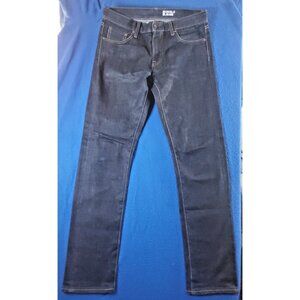 Uniqlo Selvedge Denim Jeans Slim Fit Pants Yellow Stiches Women's Size 30